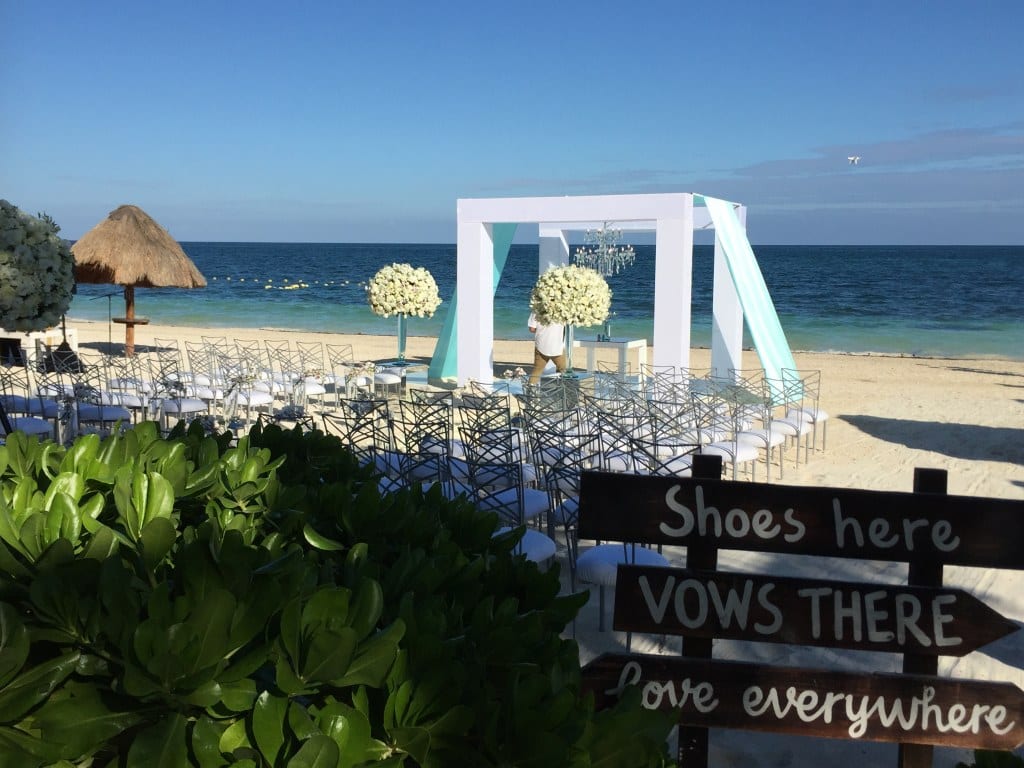 Dreams Riviera Cancun destination wedding gazebo